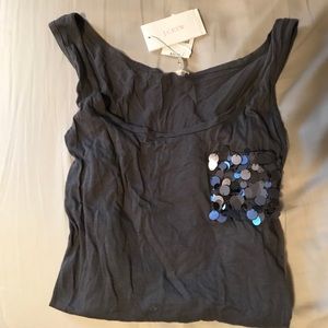 JCREW sequin✨ pocket tank
